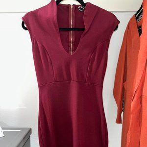 EUC Windsor Red Bodycon Sleeveless Dress